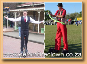 Unicyclists and Stilt walkers